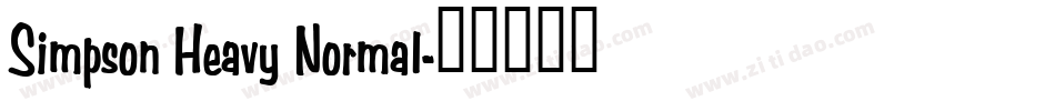 Simpson Heavy Normal字体转换